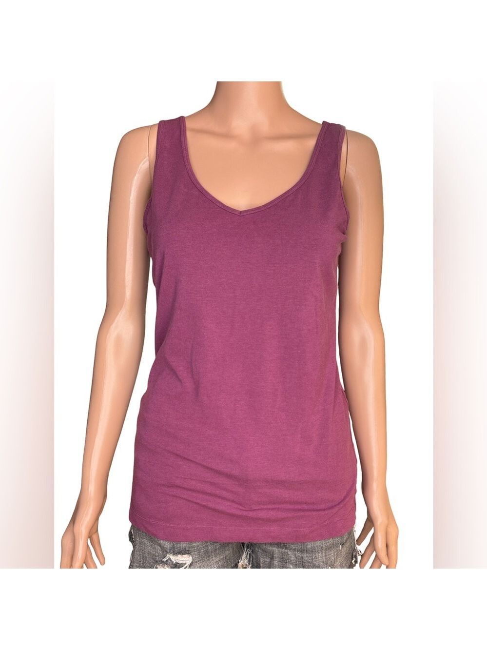 Stylish Plum Sleeveless Tank Top for Women Size Small